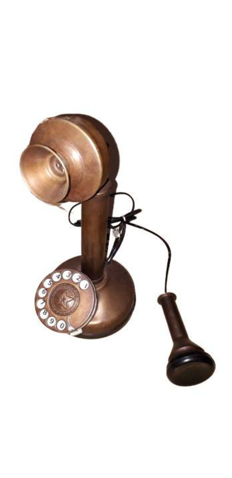 Brass Antique Vintage Candlestick Telephone Kellogg Switchboard