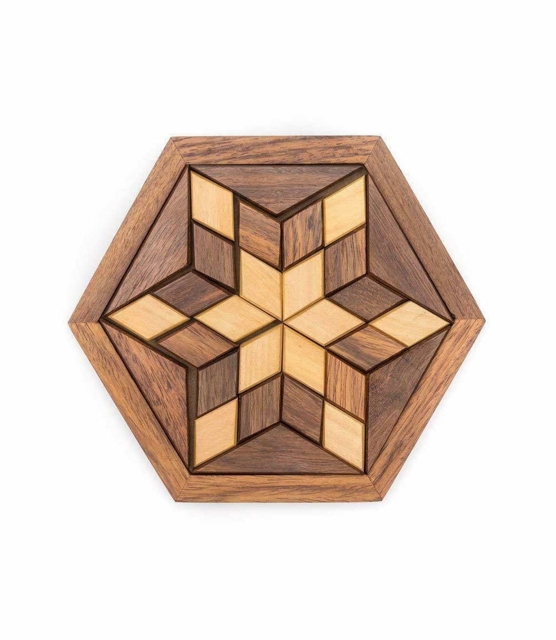 Vintage Handcrafted WOODEN PUZZLE GAME Kids Game Etsy