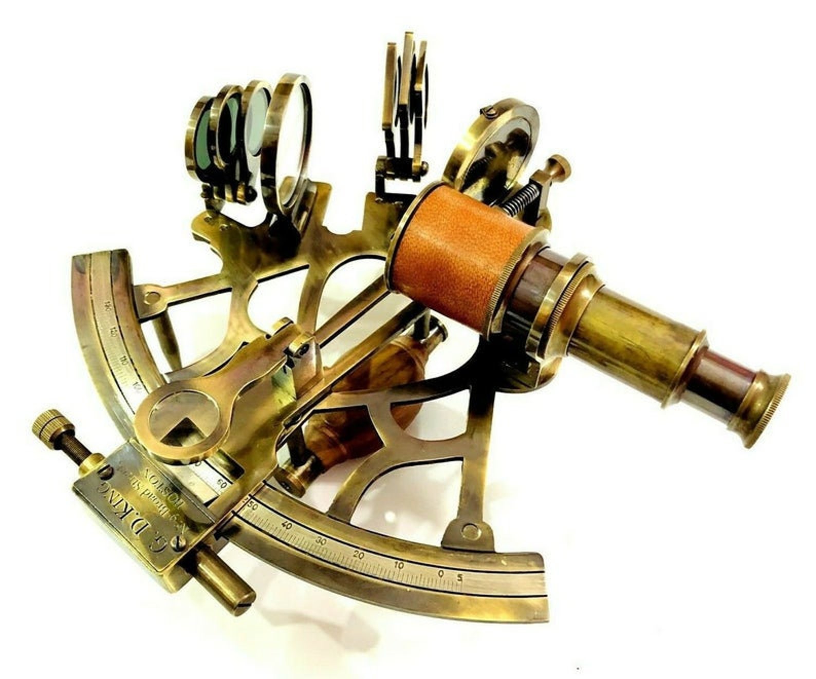 Ship Sextant Antique Nautical Brass Sextant 8 Maritime Ship Navigational Instruments Etsy Canada