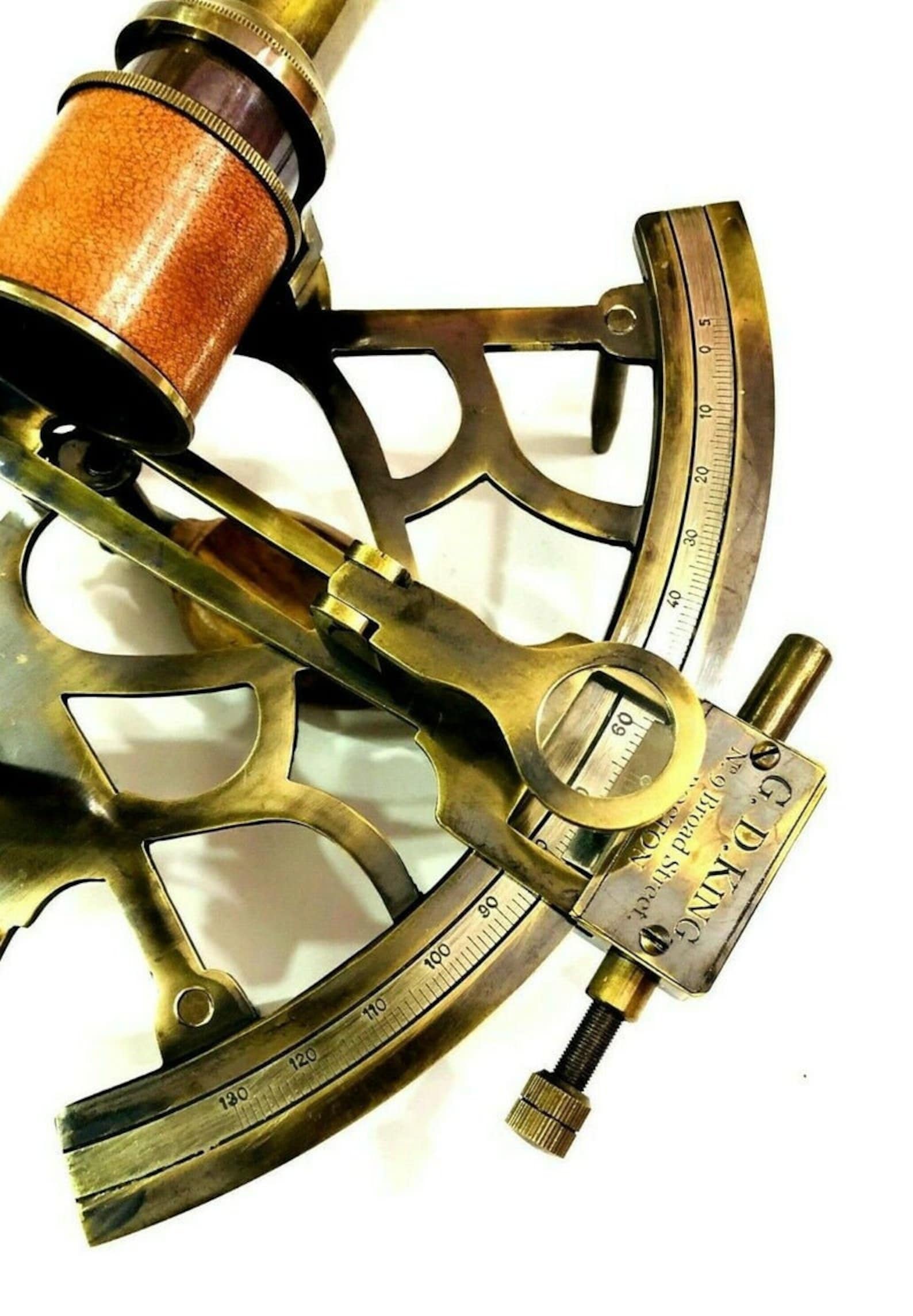 Ship Sextant Antique Nautical Brass Sextant 8 Maritime Ship Navigational Instruments Etsy Canada