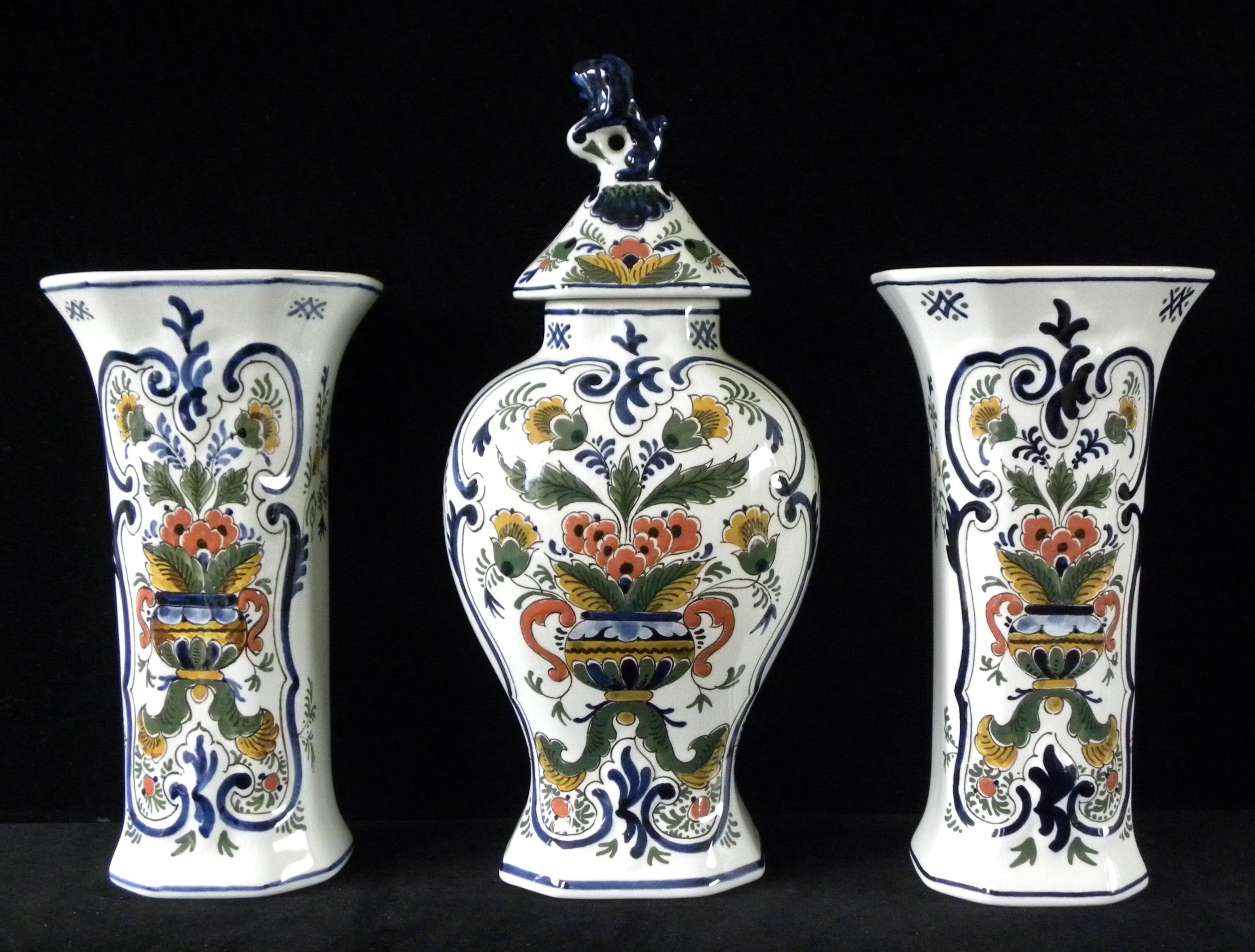 Royal Delft Polychrome (1976/ 1977) Handpainted Three-piece