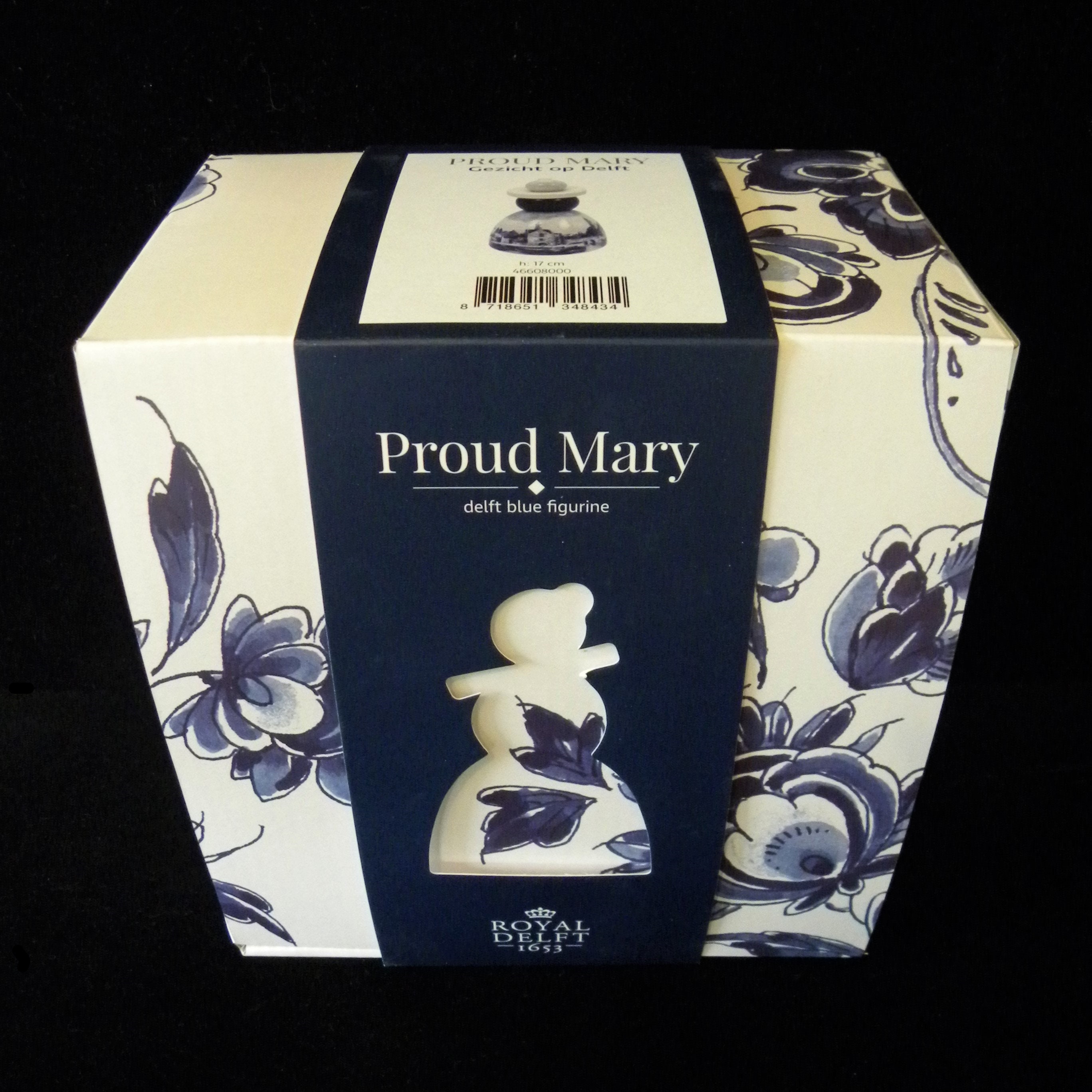 Royal Delft Blue Handmade Proud Mary - Flower Pattern