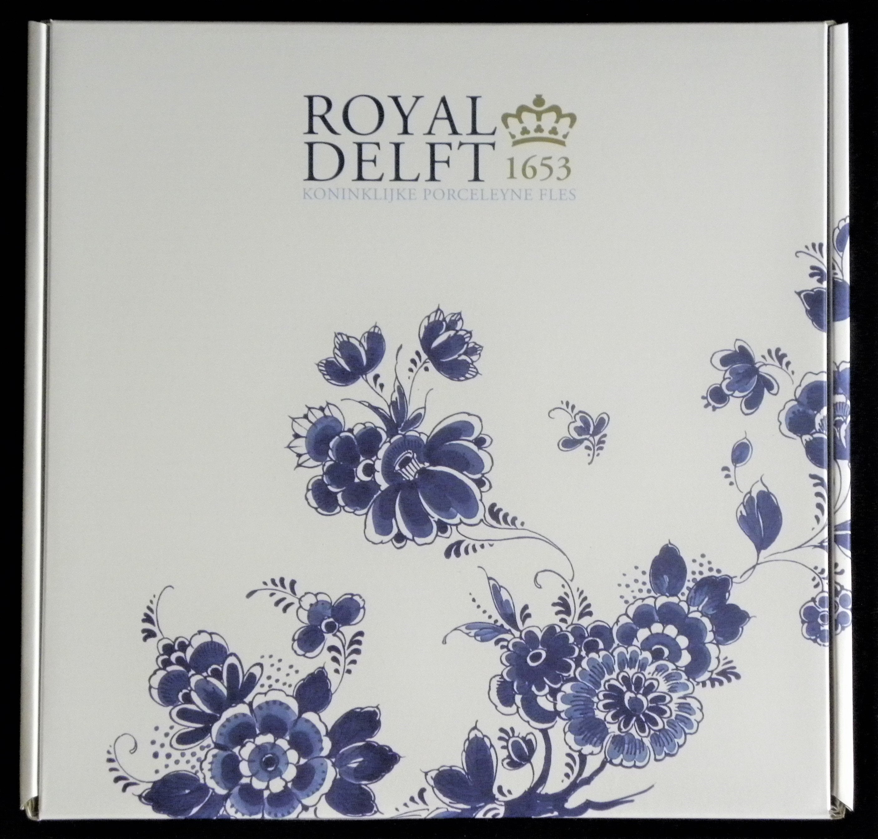 Royal Delft Blue (1931) LARGE Handpainted Plate With Floral Motive