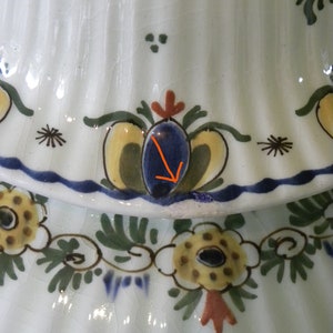 Royal Delft polychrome 1967 LARGE handpainted covered pul dekselvaas Porceleyne Fles image 5