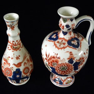 Royal Delft Pijnacker 1975/ 1978 SET of handpainted jug and vase Porceleyne Fles, as new image 3