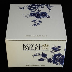 Royal Delfts blauw VIER Amsterdamse grachtenhuisjes handgemaakte tegels Porceleyne Fles, met geschenkverpakking image 9