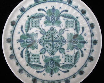 Royal Delft Delvert green (1968) handpainted plate (Porceleyne Fles)