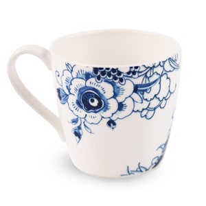 Royal Delft blue THREE handmade porcelain peacock mugs Porceleyne Fles, with gift bag image 5