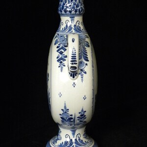 Royal Delft antique 1907 handpainted jug Pilgrim vase with Windmill Porceleyne Fles image 4