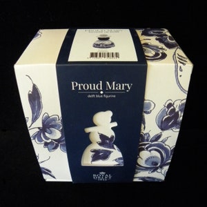 Royal Delft blue handmade Proud Mary Classic Flowers Porceleyne Fles, with gift box image 5