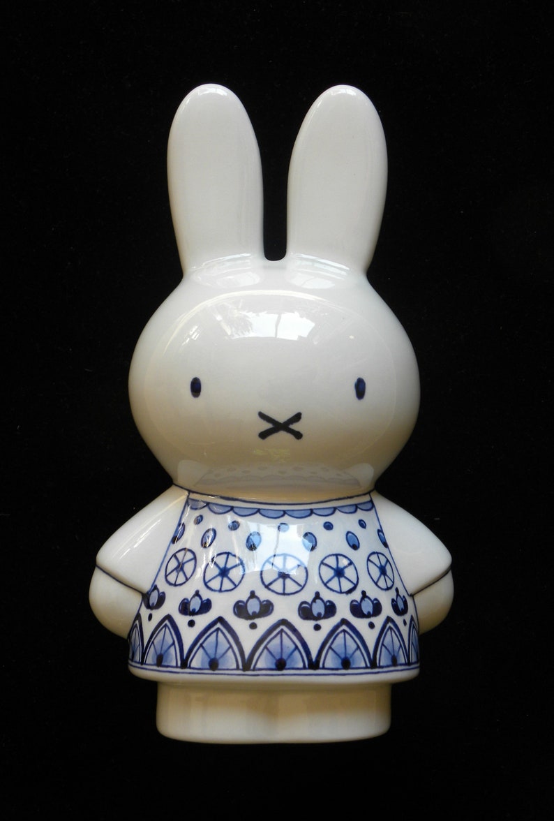 Royal Delft blue large handpainted Miffy Porceleyne Fles, with gift box デルフトブルーミッフィー image 1