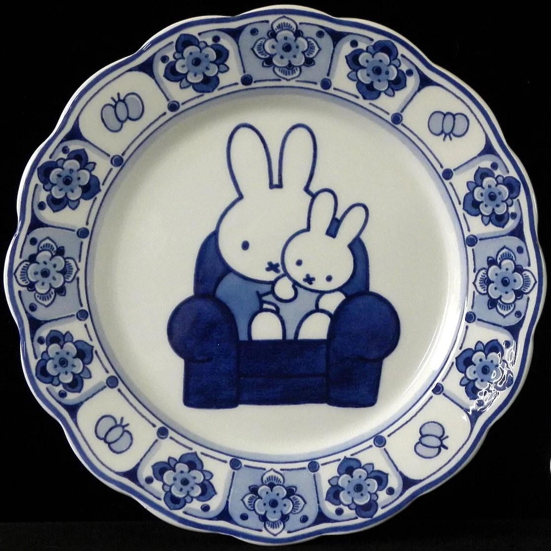 Royal Delft blue handmade Miffy plate (Porceleyne Fles, with gift
