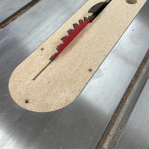Sawstop Zero Clearance Template and CNC Files for Replacement Sawstop contractor/ PCS / ICS Throat plate
