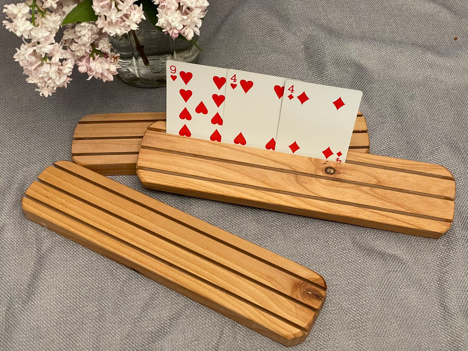 Playing Card Holder Customised Wood Playing Card Assist Etsy
