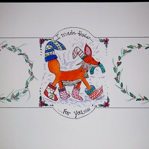 Original designed, watercolour sock label- INSTANT DOWNLOAD