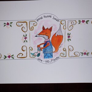 Original designed sock label - INSTANT DOWNLOAD
