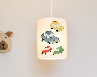 Cars lampshade/ ceiling shade - handmade lampshade  - Children's lamp shade