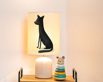 Black cat lampshade/ ceiling shade - animal lamp shade - handmade lampshade  - Children's lamp shade