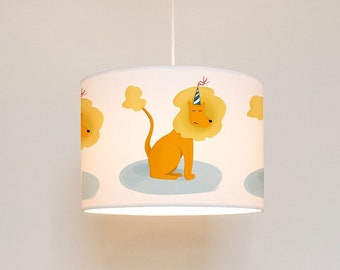Lion Lampshade: Handmade Children's Ceiling or Floor Lamp