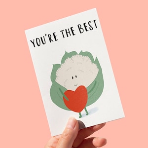 Heart illustrated greeting card, love you card, blank inside for any occasion, FREE UK SHIPPING