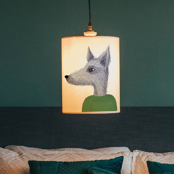 Lurcher lampshade/ ceiling shade - pendant lights - lighting - dog lamp shade