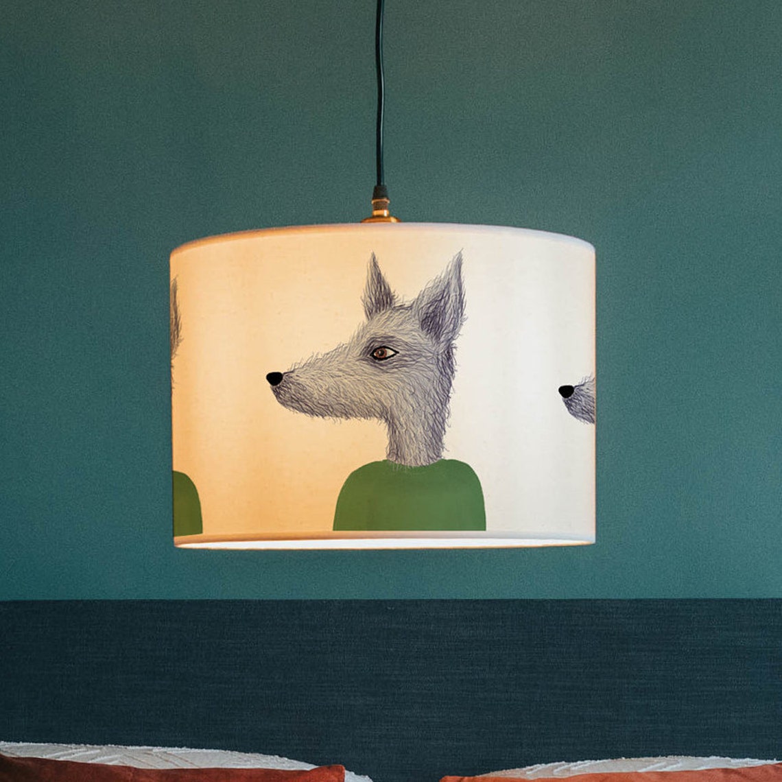 Lurcher Dog Lampshade/ Ceiling Shade Animal Lamp Shade Etsy UK