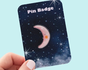 Moon Acrylic Pin Badge: Lunar Gift