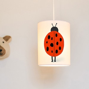 Lady bird lampshade/ ceiling shade - insect lamp shade - handmade lampshade  - Children&#39;s lamp shade
