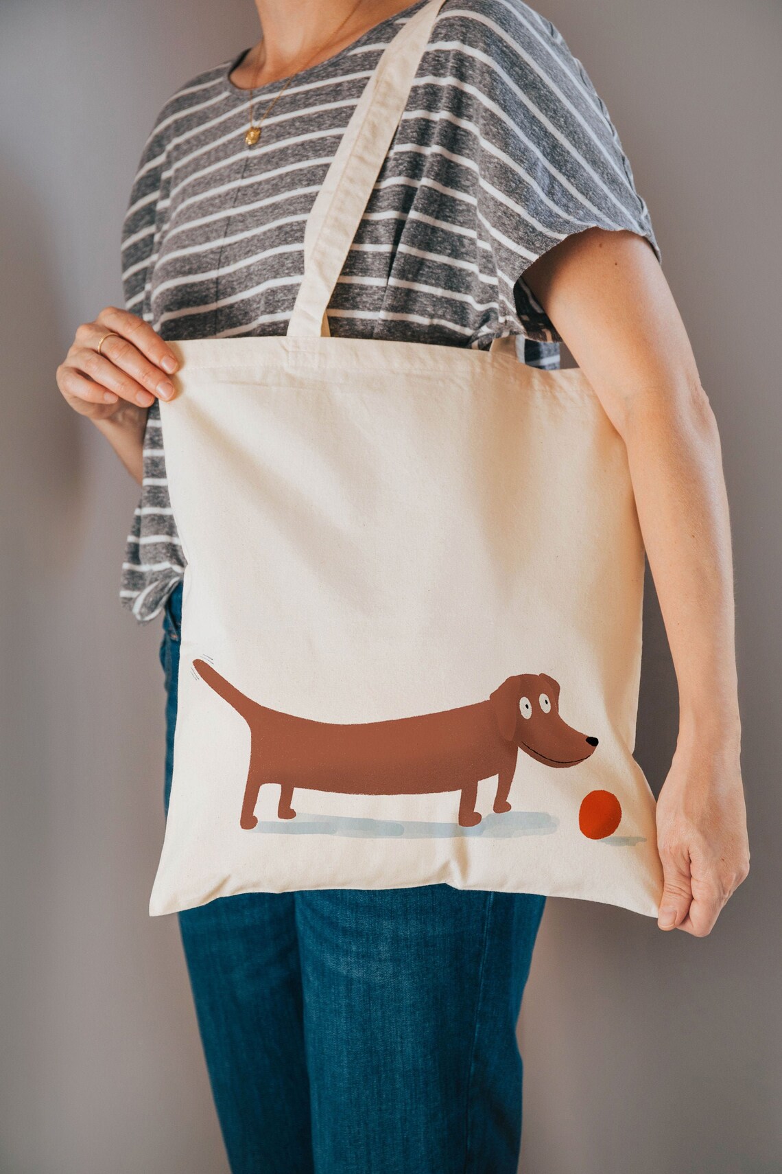 Sausage Dog Tote Bag Reusable Cotton Bag Shopping Bag Etsy