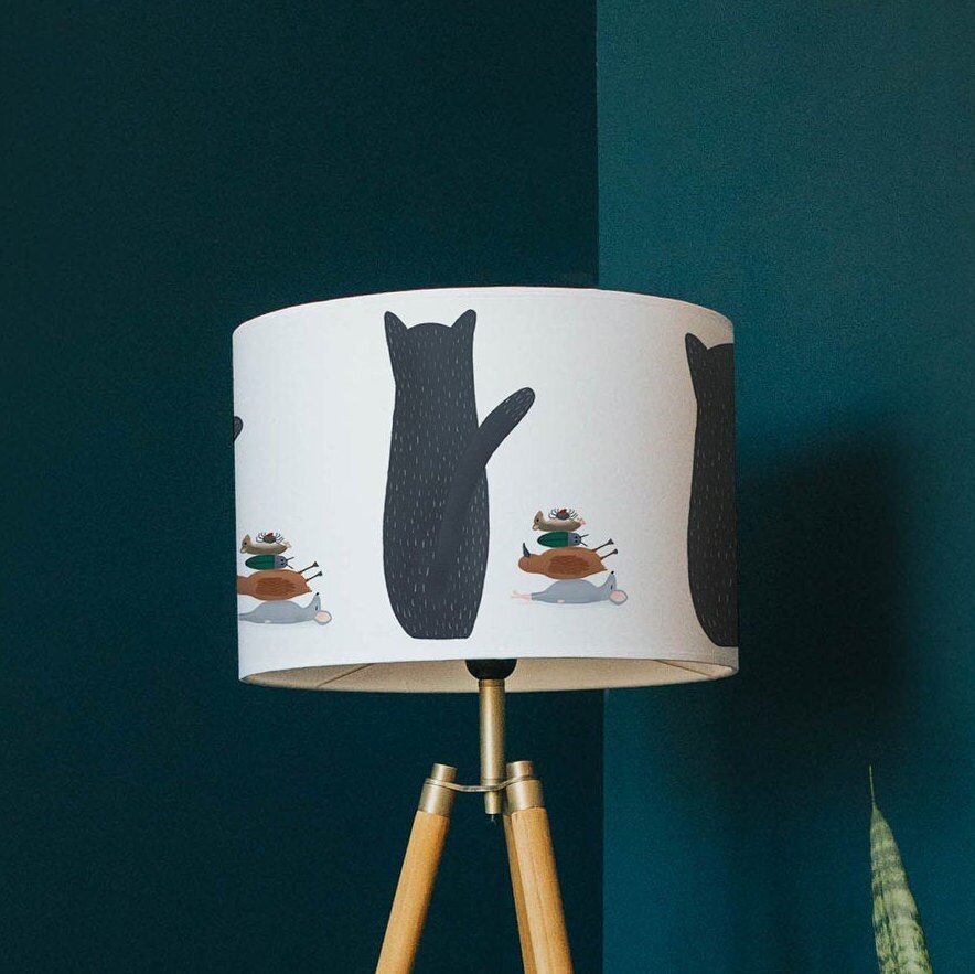 Cat lampshade/ ceiling shade animal lamp shade handmade Etsy