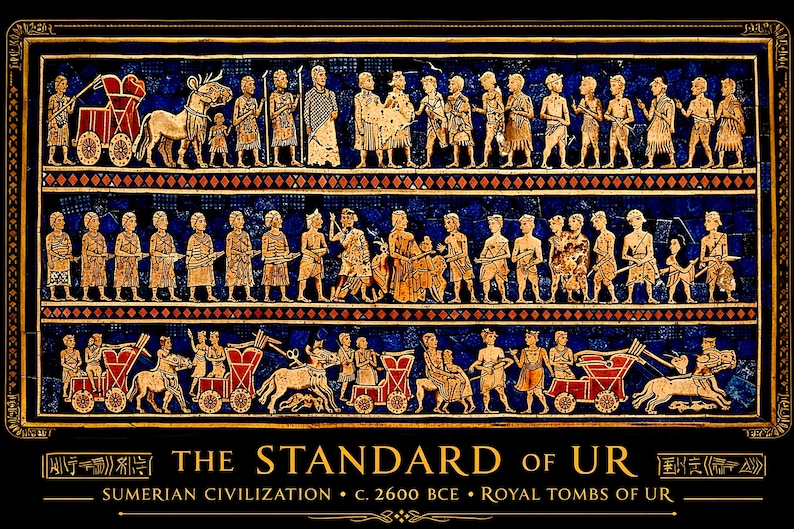Royal Standard of Ur Poster Set | Sumerian Civilization Wall Art ...