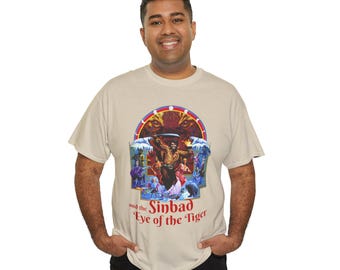 Vintage Graphic Sinbad Tee V3, Eye of the Tiger, old movie Shirt, Unisex Cotton T-Shirt
