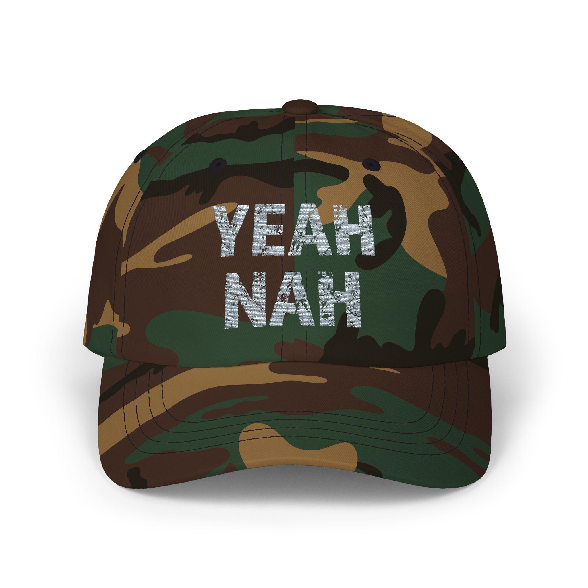 Trendy Apparel Shop 'Nah' Embroidered Dad Hat - Low Profile, Brushed Cotton Twill, Adjustable Slide Closure, One Size - View #8