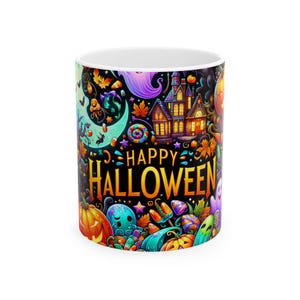Spooky Halloween Mug, Perfect for Coffee Lovers, Festive Home Decor, Halloween Gift, Trick or Treat Mug, 11oz, 15oz