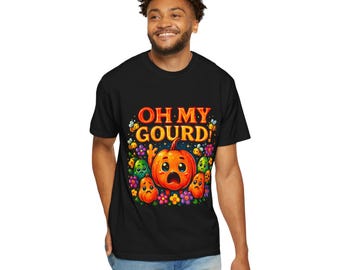 Oh my Gourd Funny Gardening Shirt Colorful Flower Tee,, Botanical Graphic Top