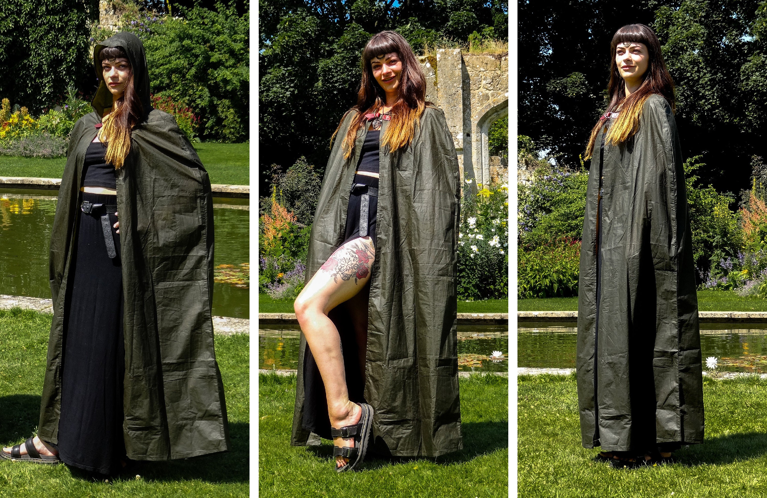 Waterproof Waxed Canvas Cloak With Free Packaway Pouch Etsy UK