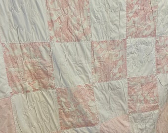 Pink Quilt *Free Shipping * Unique Quilt Vintage Quilt Top