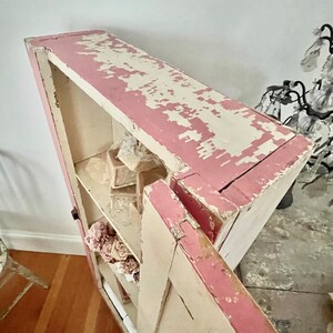 The Best OLD All Original Chippy Pink Wall Built in Salvaged Farmhouse ...