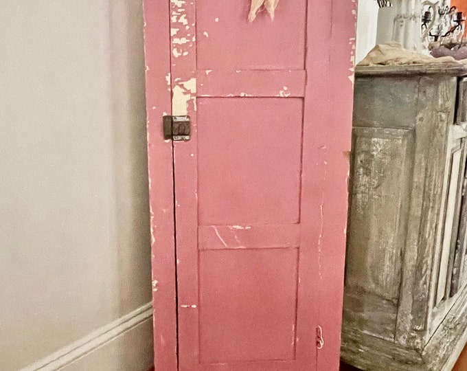 The Best OLD All Original Chippy Pink Wall Built in Salvaged Farmhouse ...