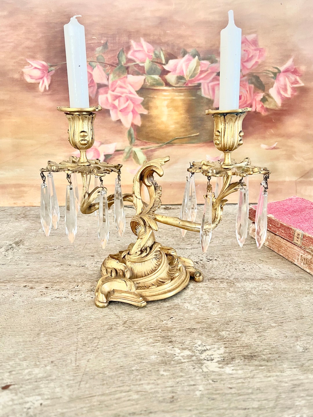 Gorgeous Antique French Ornate Rococo Candle Girandole With Original ...