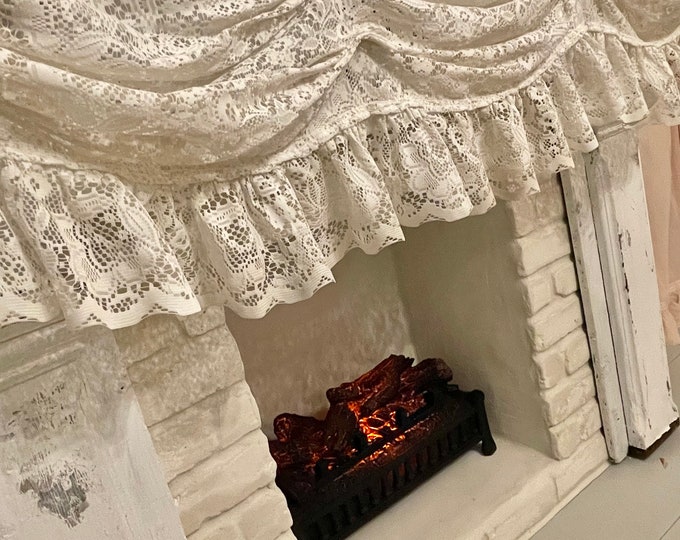 Lovely Vintage Lace Festoon Valance Decorative Etsy