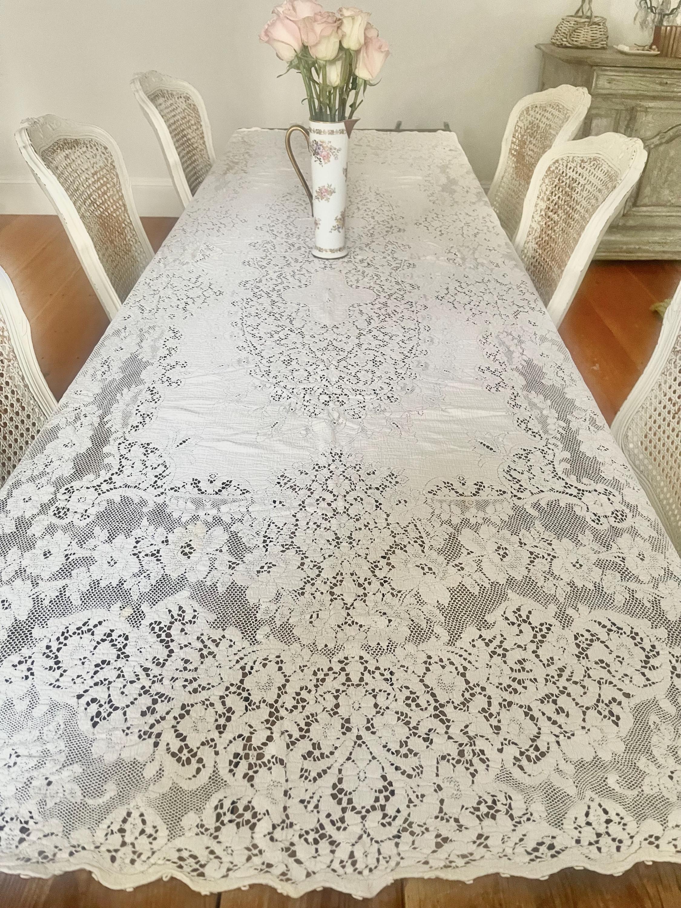 Quaker lace tablecloth - Etsy 日本