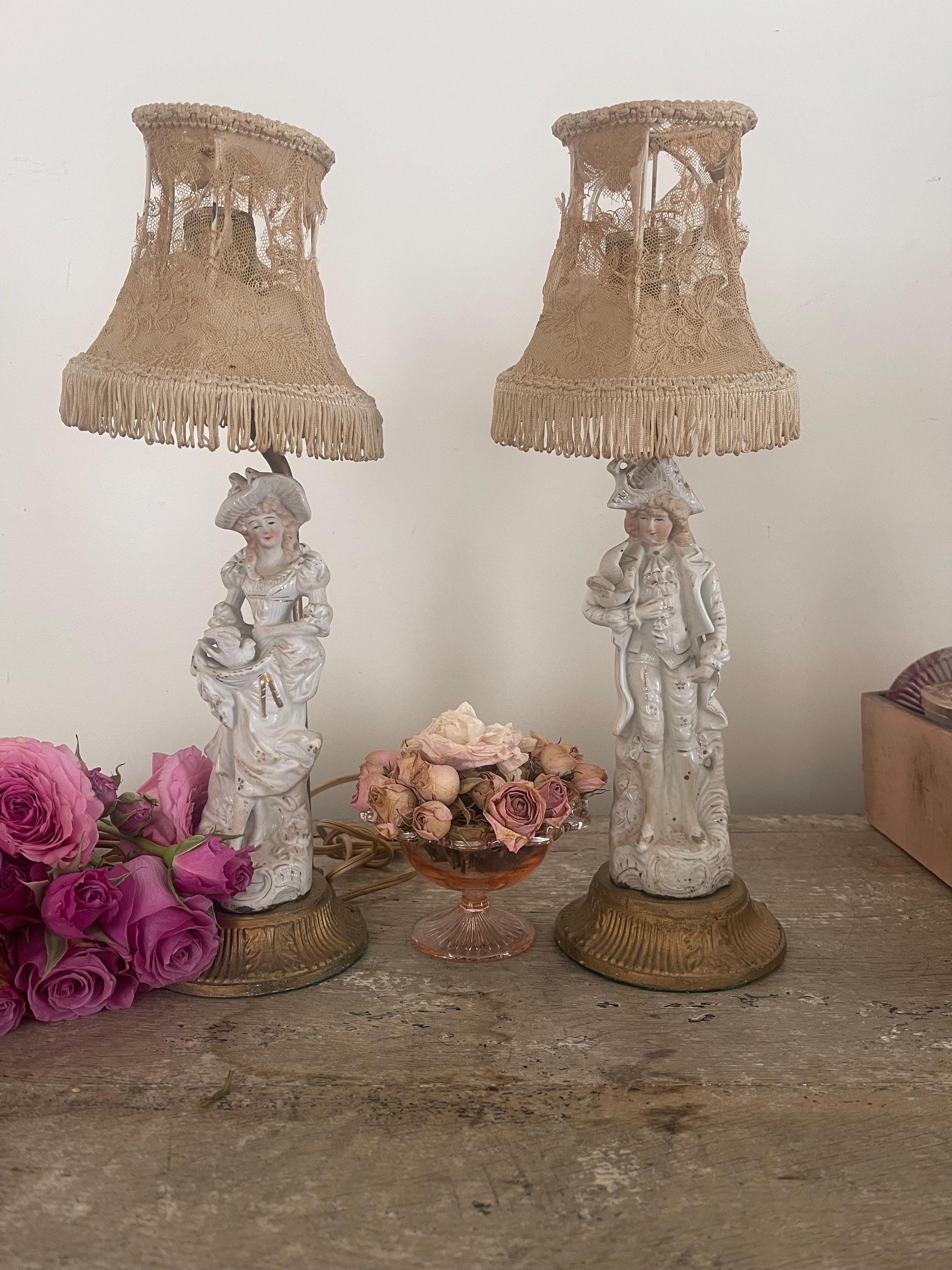 The Most Gorgeous Vintage French King and Queen Porcelain Lamp