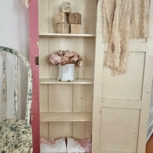 The Best OLD All Original Chippy Pink Wall Built in Salvaged Farmhouse ...