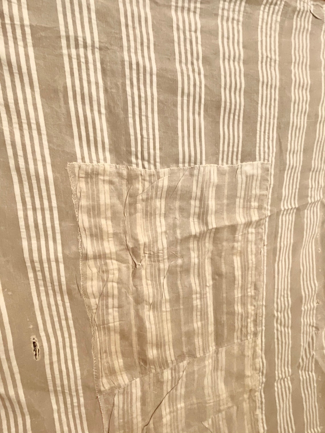 Incredible early 1800's French antique ticking stripe | Etsy