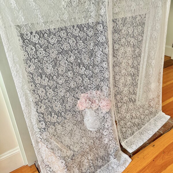 Victorian Lace Door Panel Etsy UK