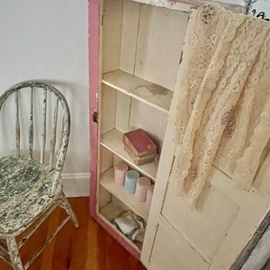 The Best OLD All Original Chippy Pink Wall Built in Salvaged Farmhouse ...