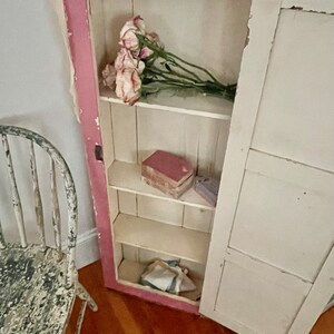 The Best OLD All Original Chippy Pink Wall Built in Salvaged Farmhouse ...