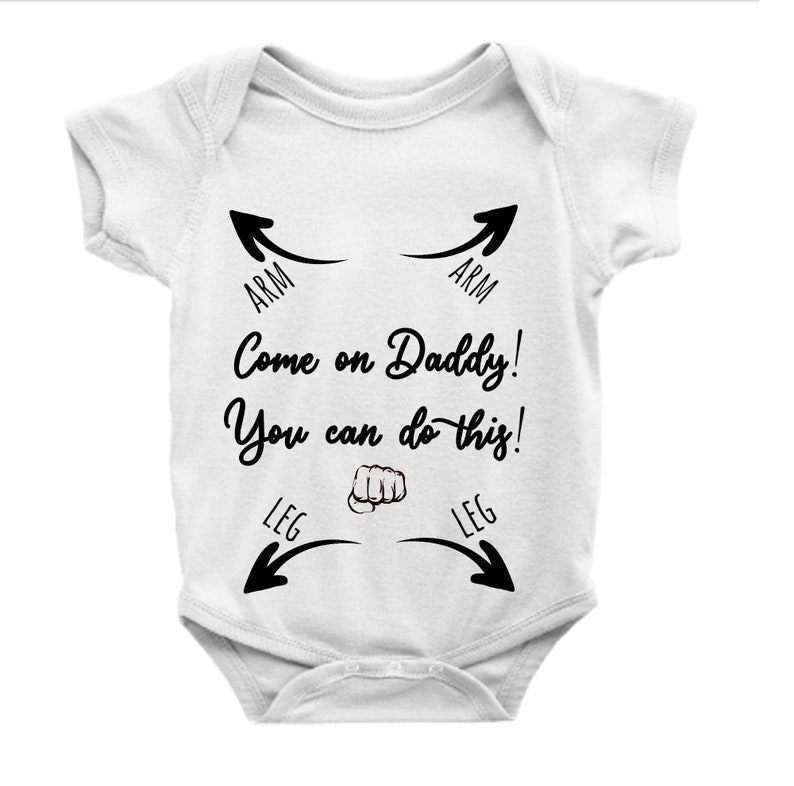 Come on Daddy You Can Do This Unisex Baby Creeper Rabbit Skin. - Etsy