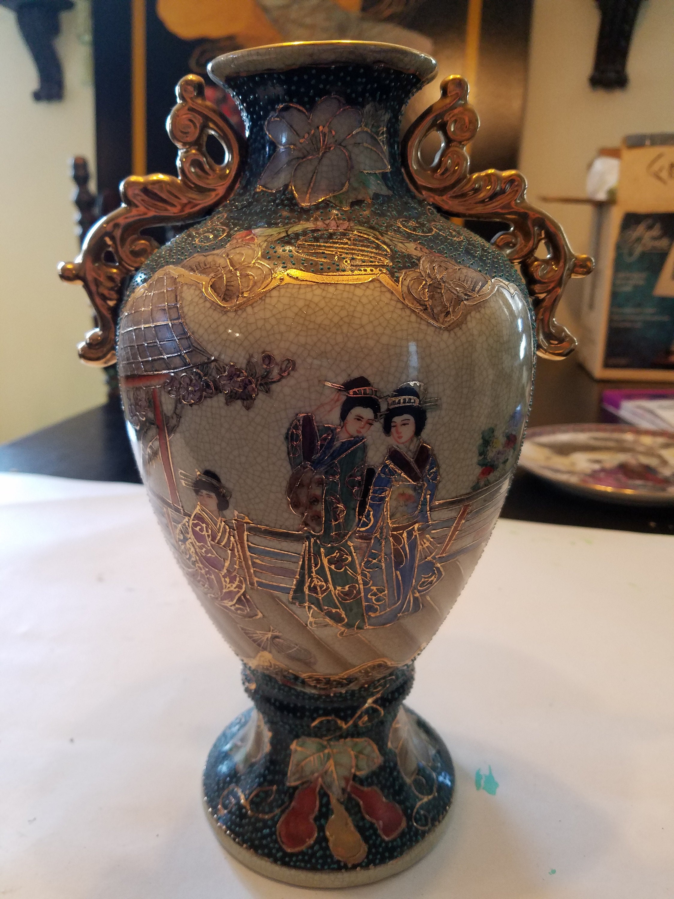 Mid Century Chinese Vase Etsy India